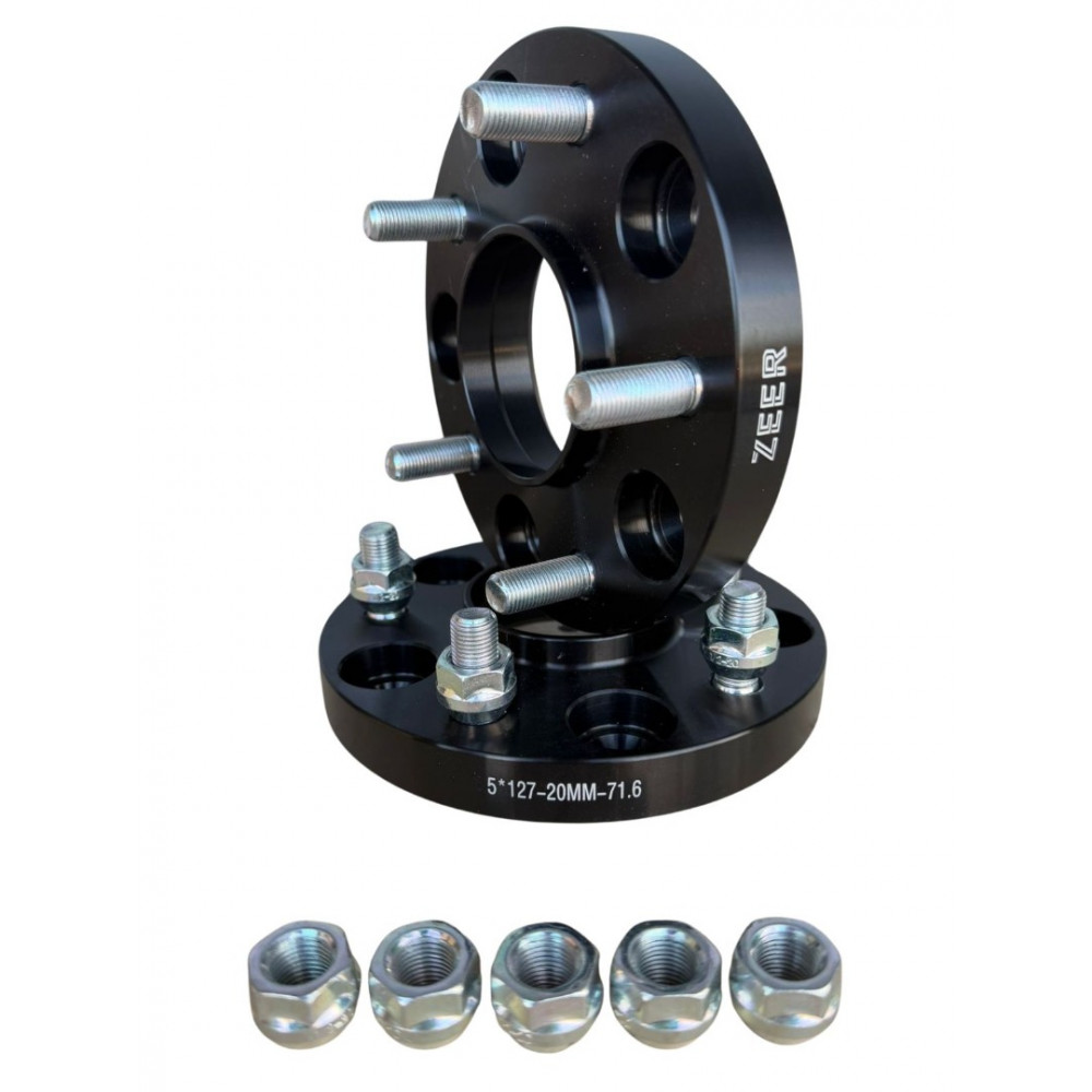 Levikepalat/Spacerit nastoilla 20mm 5x127 71.6 /71.6 1/2 (1 kpl.) ZEER Levikepalat/Spacerit nastoilla 20mm 5x127 71.6 /71.6 1/2 (1 kpl.) ZEER