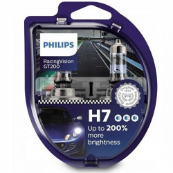 Auto pirn H7 55W PHILIPS RACING VISION GT200 +200% (2 tk.)