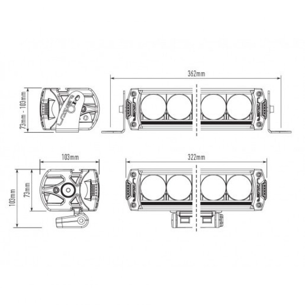 LED tālās gaismas lukturis LAZER TRIPLE-R 850 ELITE GEN1 (00R6-E3-B)