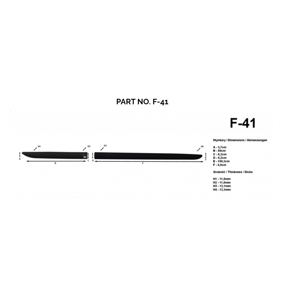 Dekoratīvie sānu moldingi F-41