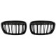 Front grills black gloss BMW X1 F48 DOUBLE STRIPE PIANO BLACK (2015-2019) 40404