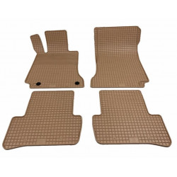 Car rubber floor mats beige MB C-class W204 (2007-2014) GUZU