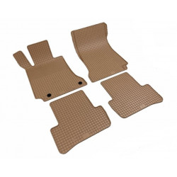 Car rubber floor mats beige MB C-class W204 (2007-2014) GUZU