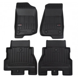 Car rubber floor mats black JEEP WRANGLER (2018-...) 3D FROGUM