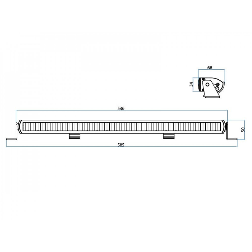 LED tālās gaismas lukturis BFL FRAMELESS SLIM 1-92559