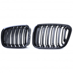 Front grills black gloss BMW 3 E46 Double Stripe (1998-2001) 40213