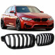 Priekšējās restes melnās glancētās BMW 3 F30/F31 Double Stripe M Design Piano Black (2012-2018) 40370