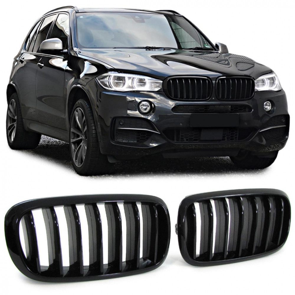 Priekšējās restes melnās glancētās BMW X5/X6 F15/F16 (2013-2018) 40374