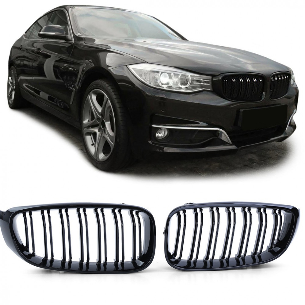 Front grills black gloss BMW 3 GT F34 Double Stripe (2013-...) 40383