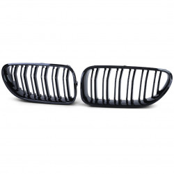 Priekšējās restes melnās glancētās BMW 6 Serie F06/F12/F13 Double Stripe (2012-...) 40403