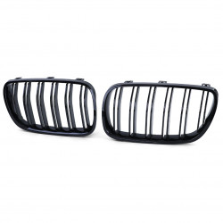 Передние решетки черные глянцевые BMW X3 E83 Facelift Double Stripe (2006-2010) 40411