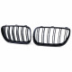 Priekšējās restes melnās glancētās BMW X3 E83 Facelift Double Stripe (2006-2010) 40411