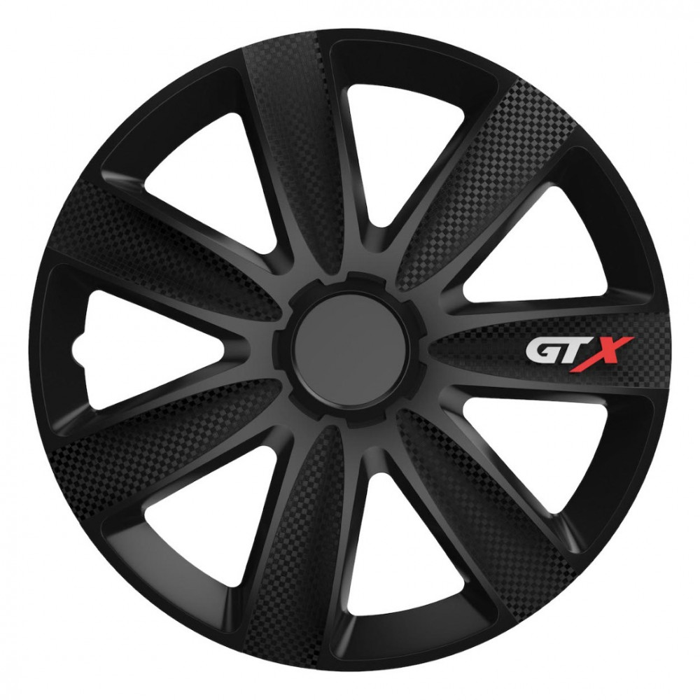 DEKORATĪVĀS DISKU UZLIKAS R15 *GTX CARBON BLACK*  (1 GAB.) 