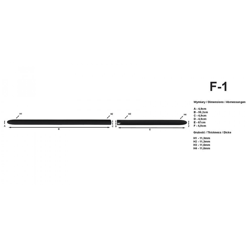 Dekoratīvie sānu moldingi F-1