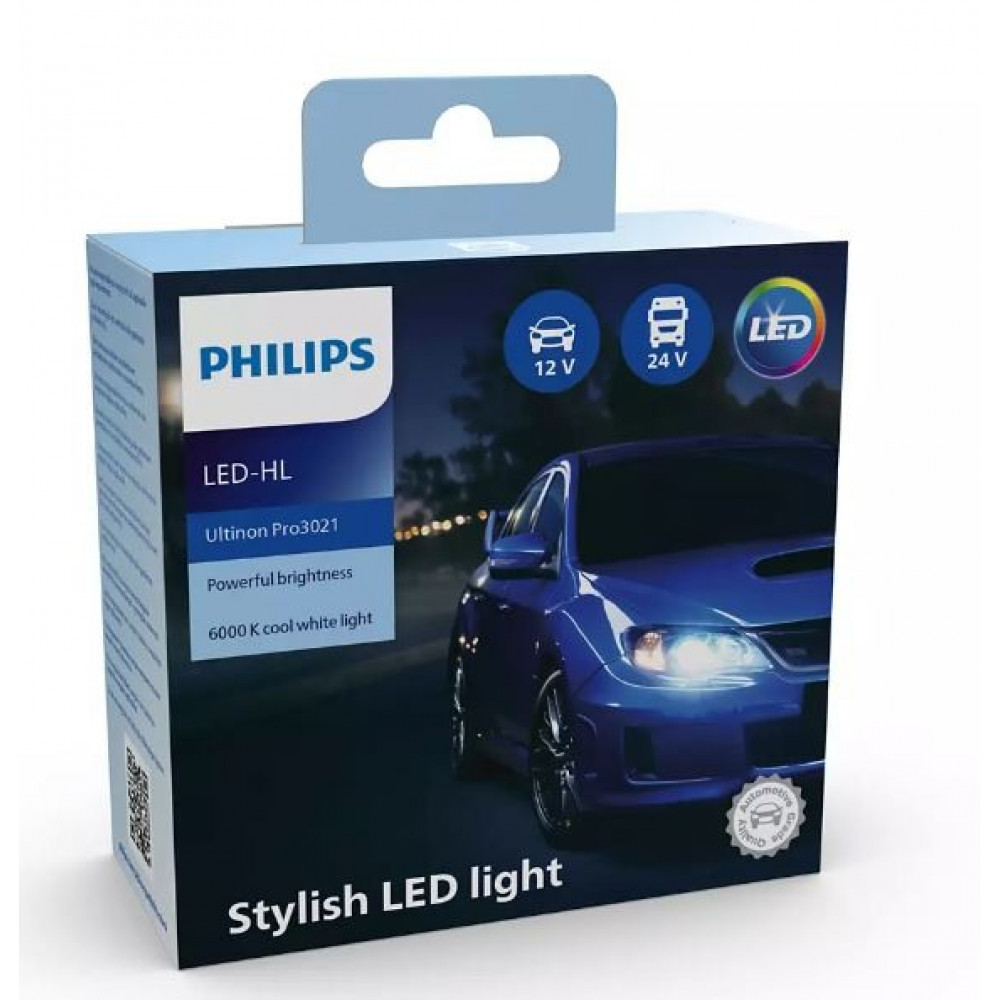 Auto pirn LED H7 PHILIPS ULTINON PRO3021 (2 tk.)