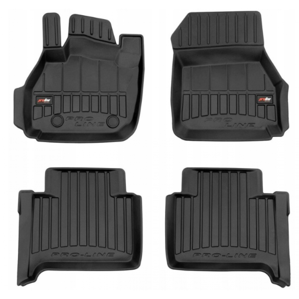 Car rubber floor mats black RENAULT ZOE (2013-...) 3D FROGUM