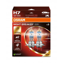 Auto spudzes OSRAM H7 NIGHT BREAKER 200 +220% (2 gab.)