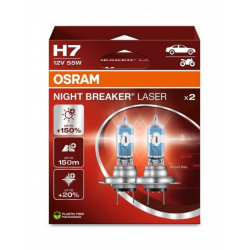 Auto spuldzes OSRAM H7 NIGHT BREAKER LASER +150% (2 gab.)