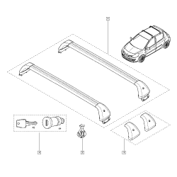 Auto jumta bagāžnieks OEM RENAULT CLIO III HB (2005-2012) 7711225006