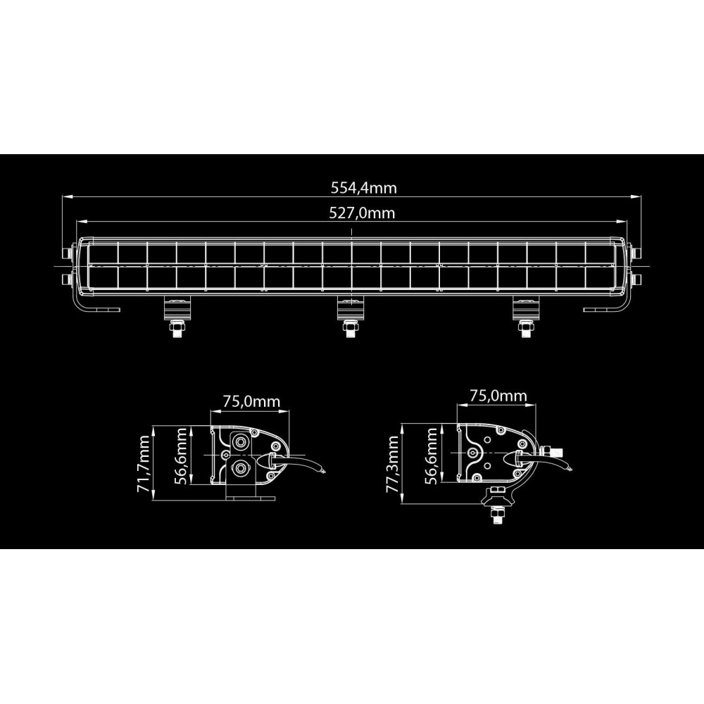 LED tālās gaismas lukturis X-VISION D-MAXX 1605-NS3737