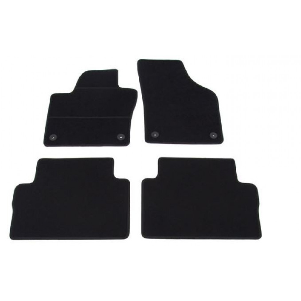 Car textile mats black SEAT ALHAMBRA (2010-...)(5v.) ECONOMIC