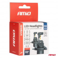 Car LED bulbs Hybrid series H4 H19 6000K Canbus 60W AMIO (2 pcs.)
