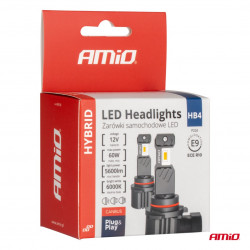 Auto LED spuldzes Hybrid series HB4 9006 6000K Canbus 60W AMIO (2 gab.)