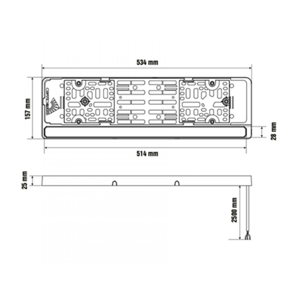 LED working light OPTIBEAM E-BAR REVERSE 1603-300785