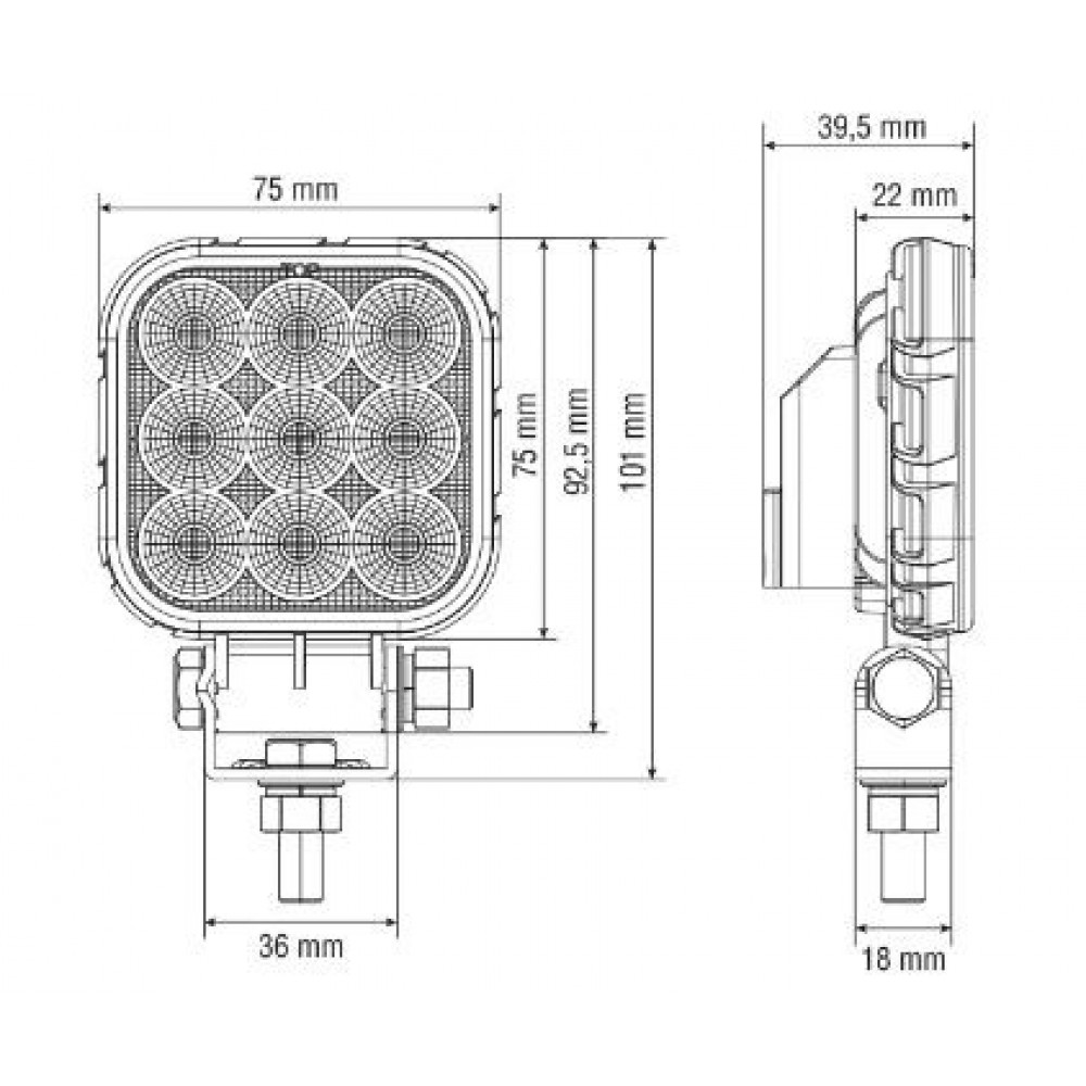 LED working light BULLBOY PROLINE 18W 1603-300801