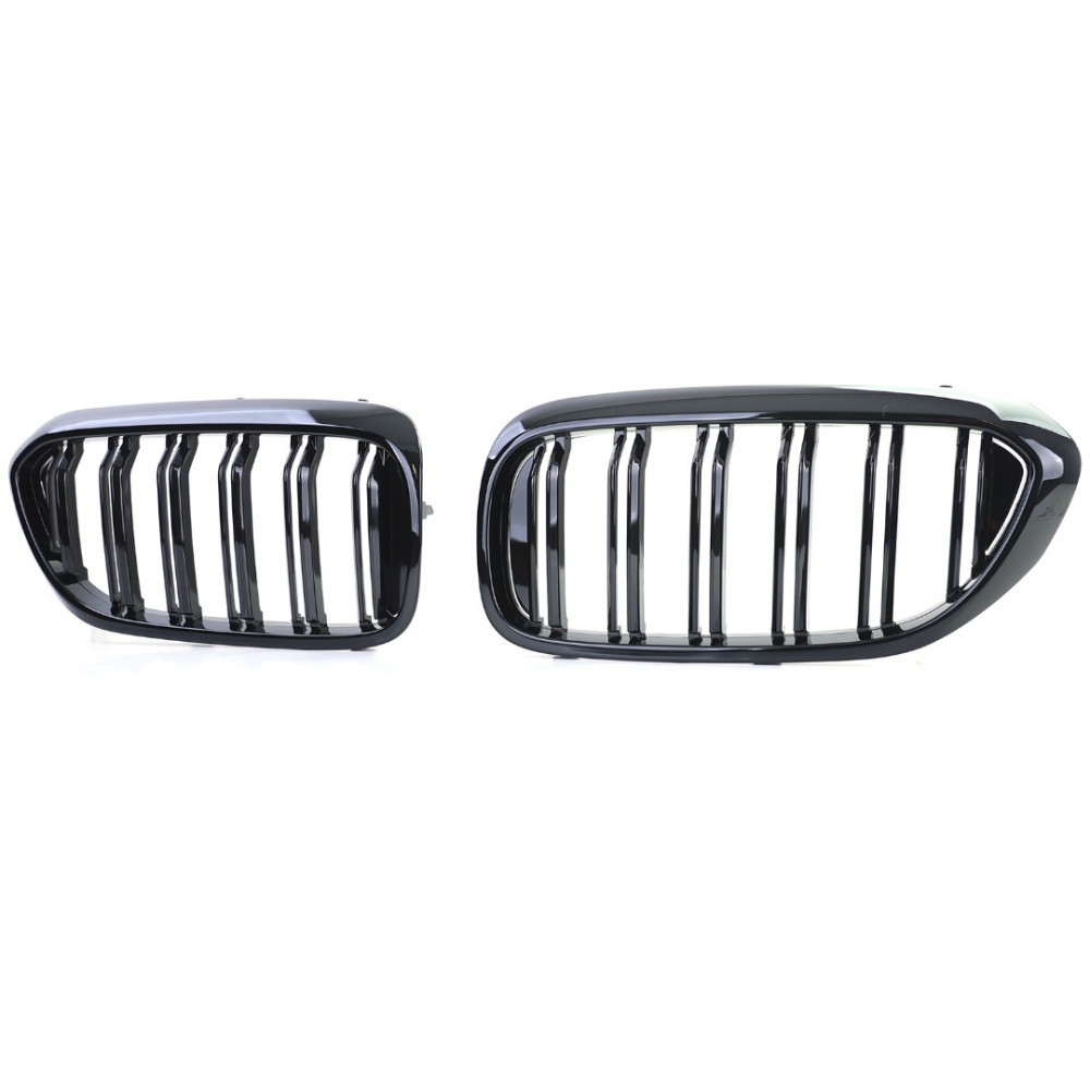 Front grills BMW 5 G30/G31 Double Stripe Piano Black (2017-2021) 34237