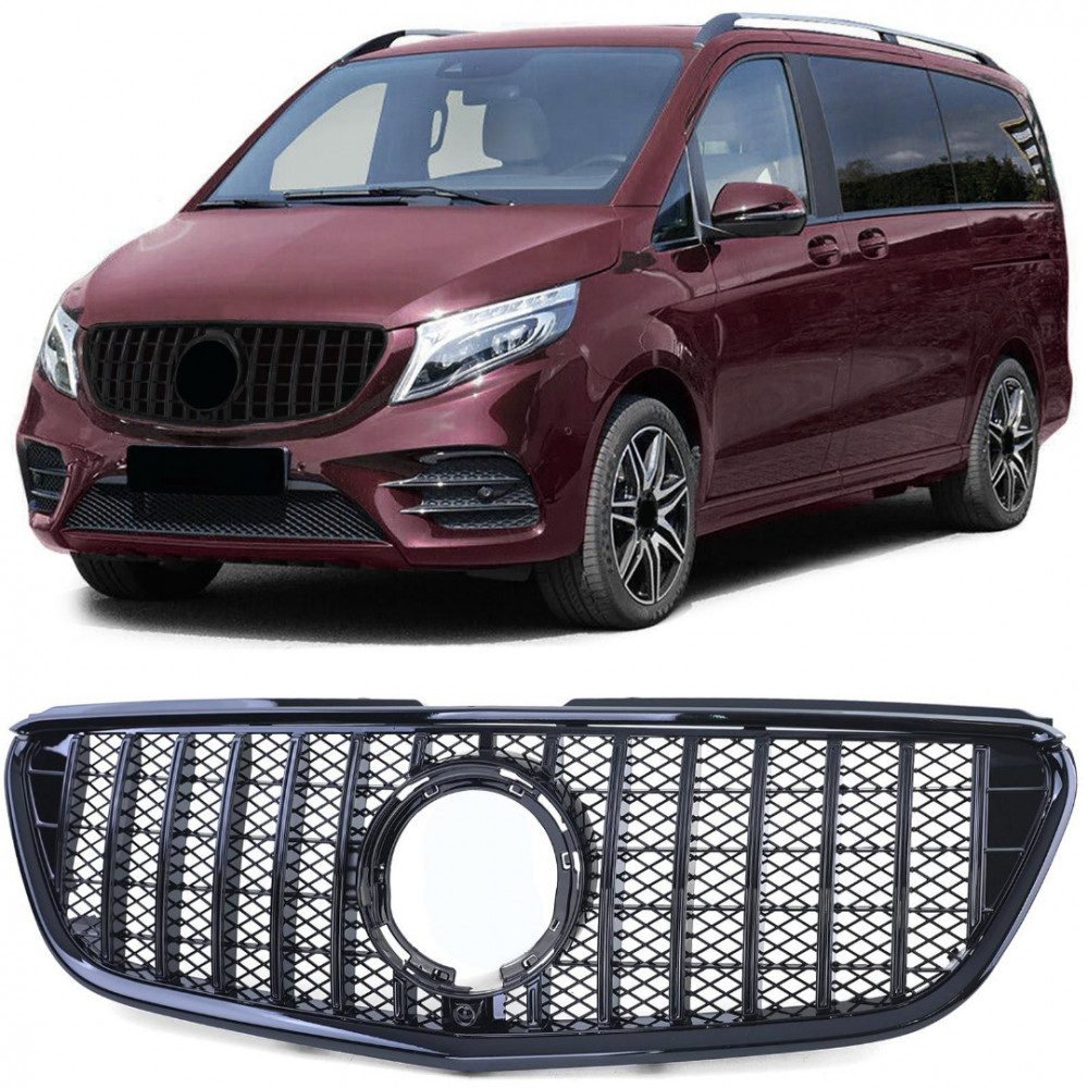 Front grill black gloss MB Vito/V-class W447 Facelift (2019-2024) 40048MB