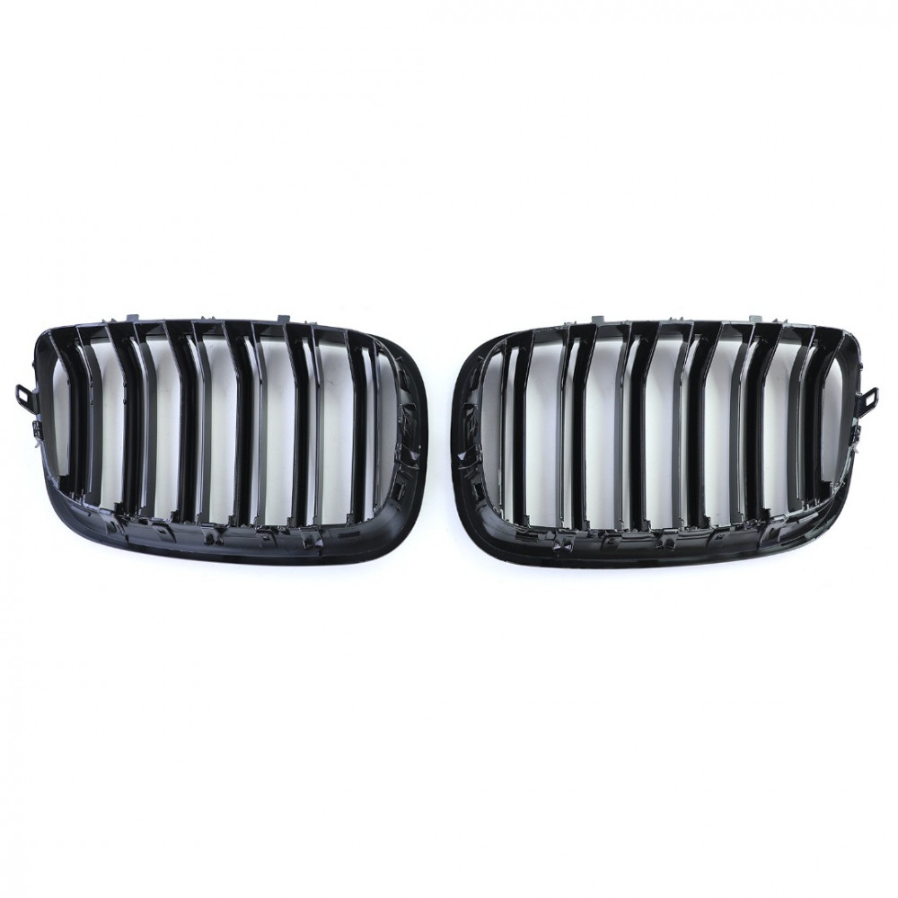 Front grills BMW X5/X6 E70/E71 Double Stripe Piano Black (2007-2014) 40419