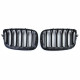 Front grills BMW X5/X6 E70/E71 Double Stripe Piano Black (2007-2014) 40419
