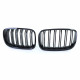 Front grills BMW X5/X6 E70/E71 Double Stripe Piano Black (2007-2014) 40419