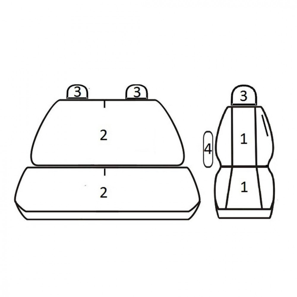 Модельные чехлы на сиденья *COMFORT* OPEL MOVANO (1998-2010)(1+2)