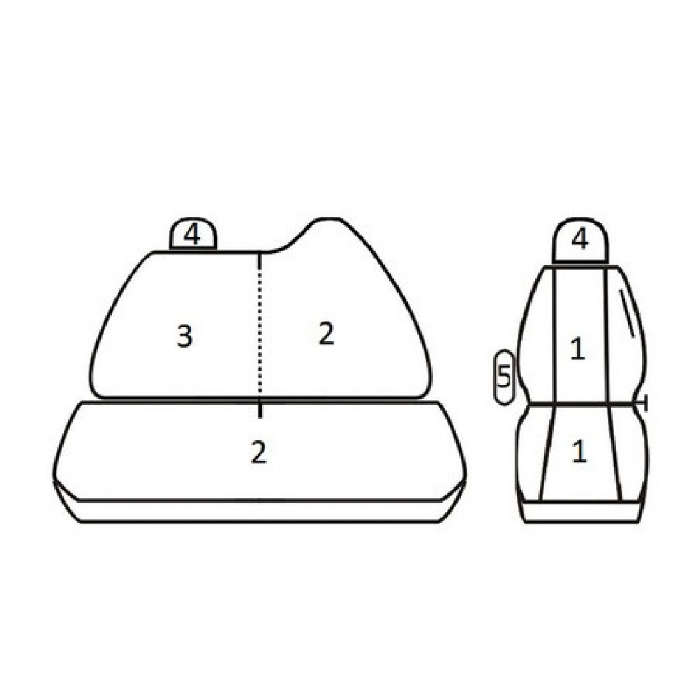 Модельные чехлы на сиденья *COMFORT* RENAULT MASTER/OPEL MOVANO (1+2 , с неделящ. низом) (2010-...)