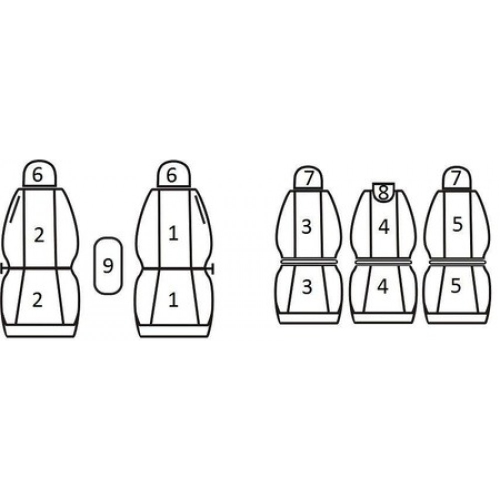 Модельные чехлы на сиденья *COMFORT* VOLKSWAGEN TOURAN (2003-2015)