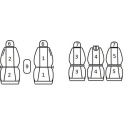 Модельные чехлы на сиденья *COMFORT* VOLKSWAGEN TOURAN (2003-2015)