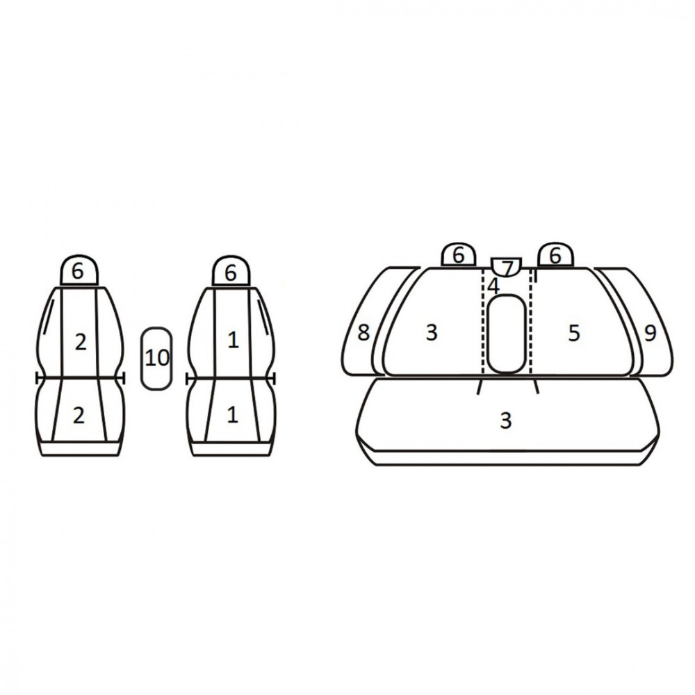 Модельные чехлы на сиденья *COMFORT* VOLVO XC60 (2008-2016)