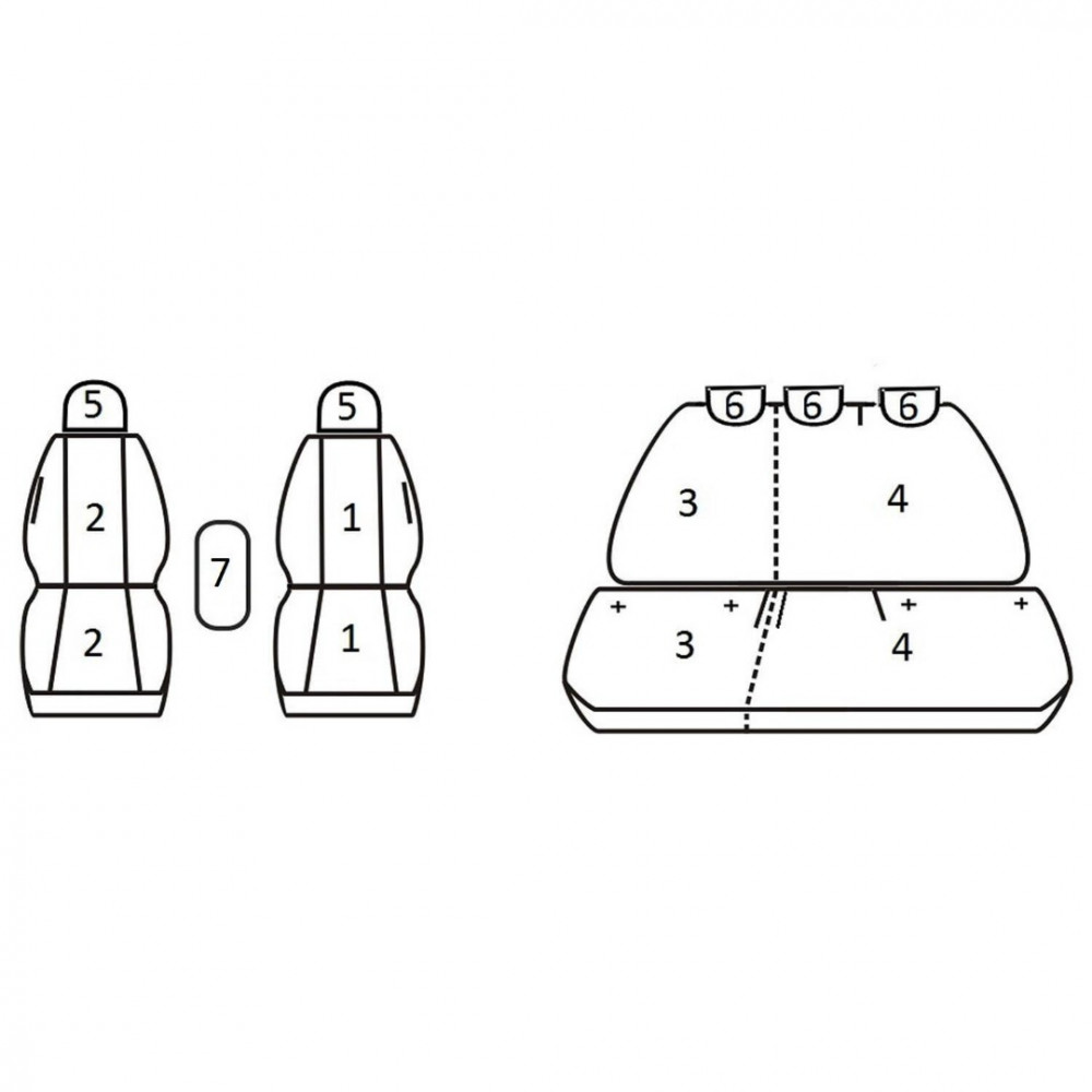 MODELINIAI SĖDYNIŲ UŽVALKALAI *COMFORT* DACIA JOGGER (5s.)(2021-...)