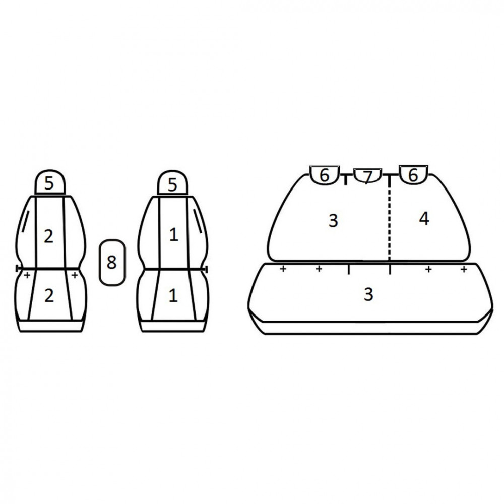 Модельные чехлы на сиденья *COMFORT* SKODA SCALA (2019-...)