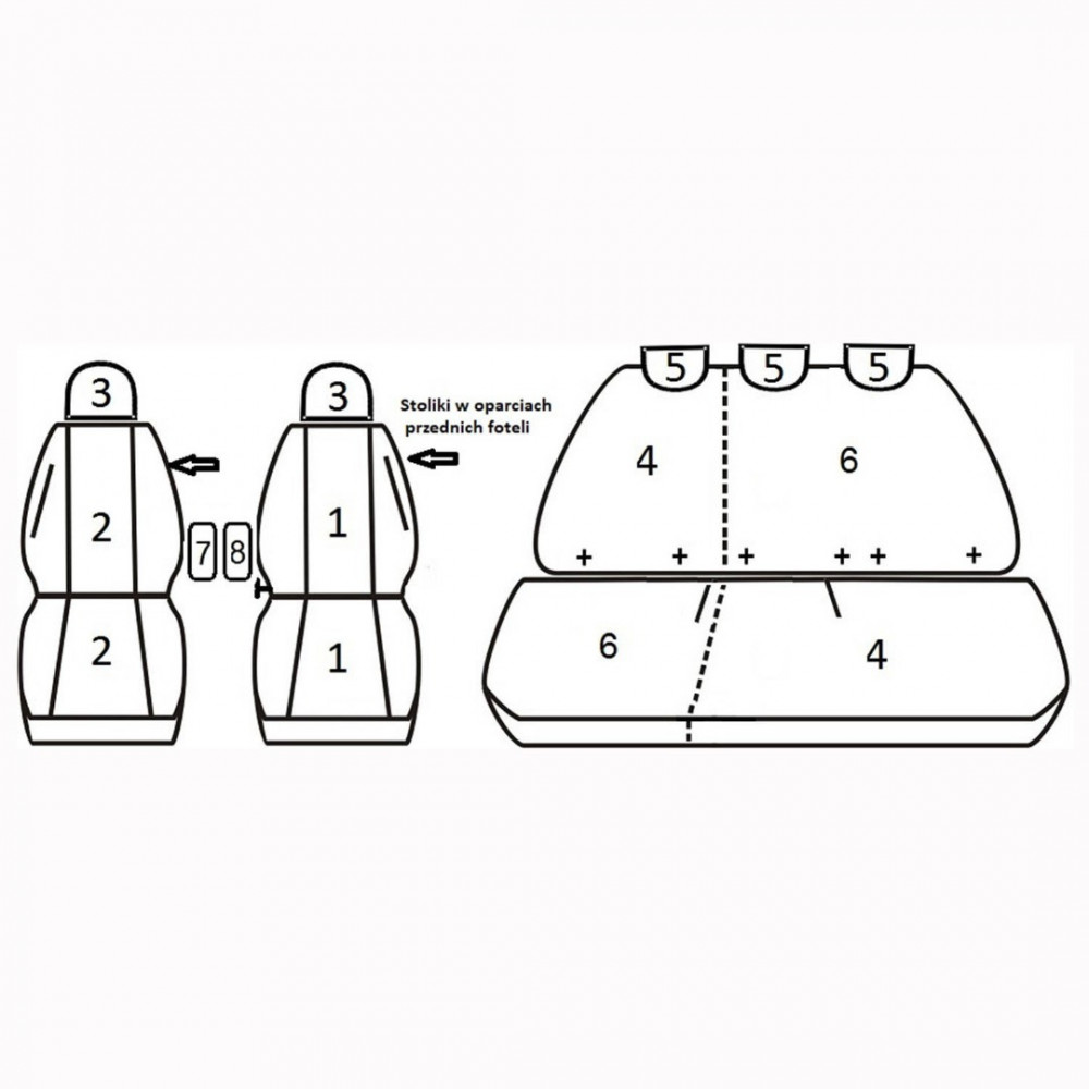 AUTON ISTUINSUOJAT *COMFORT* CITROEN BERLINGO III (5s., 2/1)(2018-...)