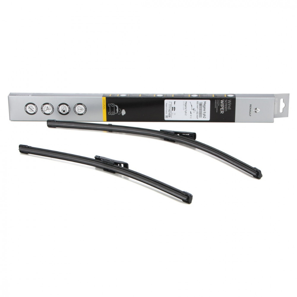 Pyyhkimensulat eteen OEM RENAULT MEGANE II Facelift (2006-2008) 7711421438