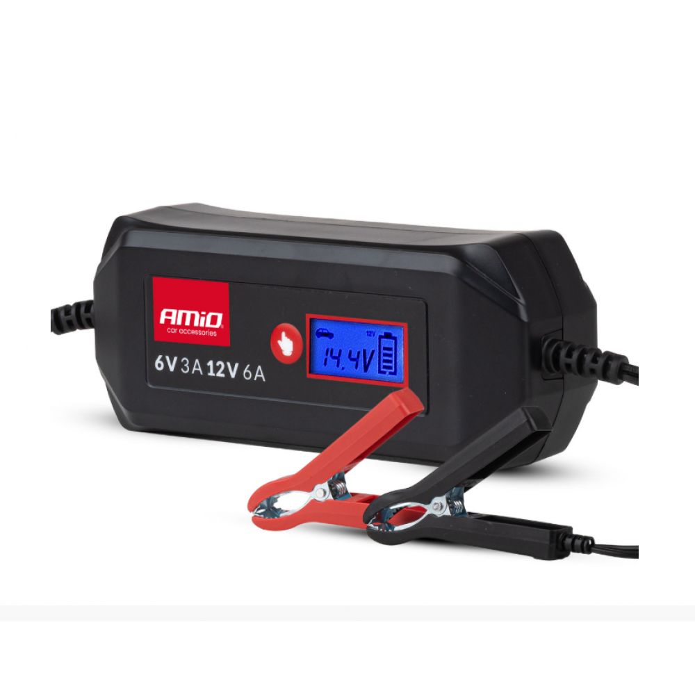 Car battery charger STD GEL AGM WET MAX 6A 6V/12V AMIO 04524