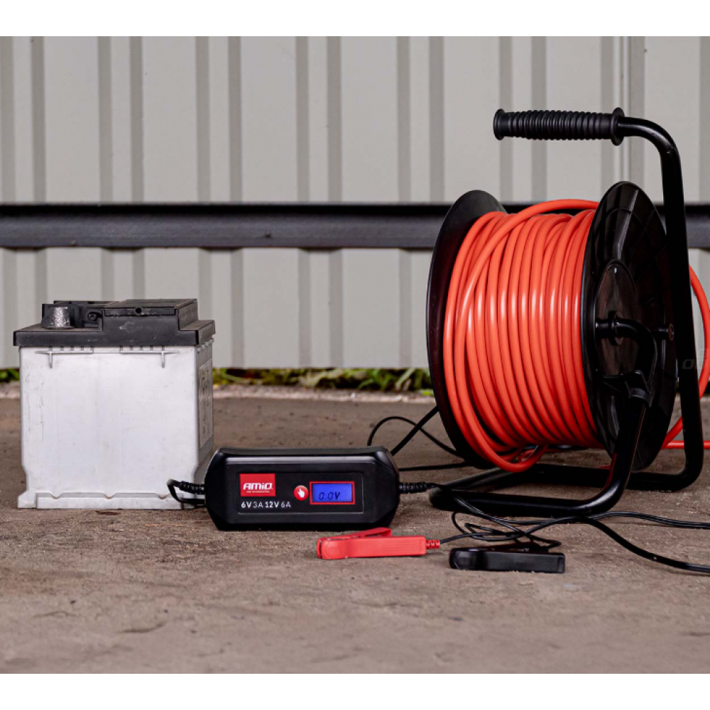 Car battery charger STD GEL AGM WET MAX 6A 6V/12V AMIO 04524