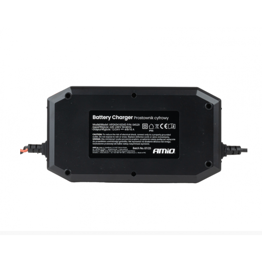 Car battery charger BOOST AGM GEL STD LiFePo4 MAX 16A 12V/24V PRO AMIO 04529