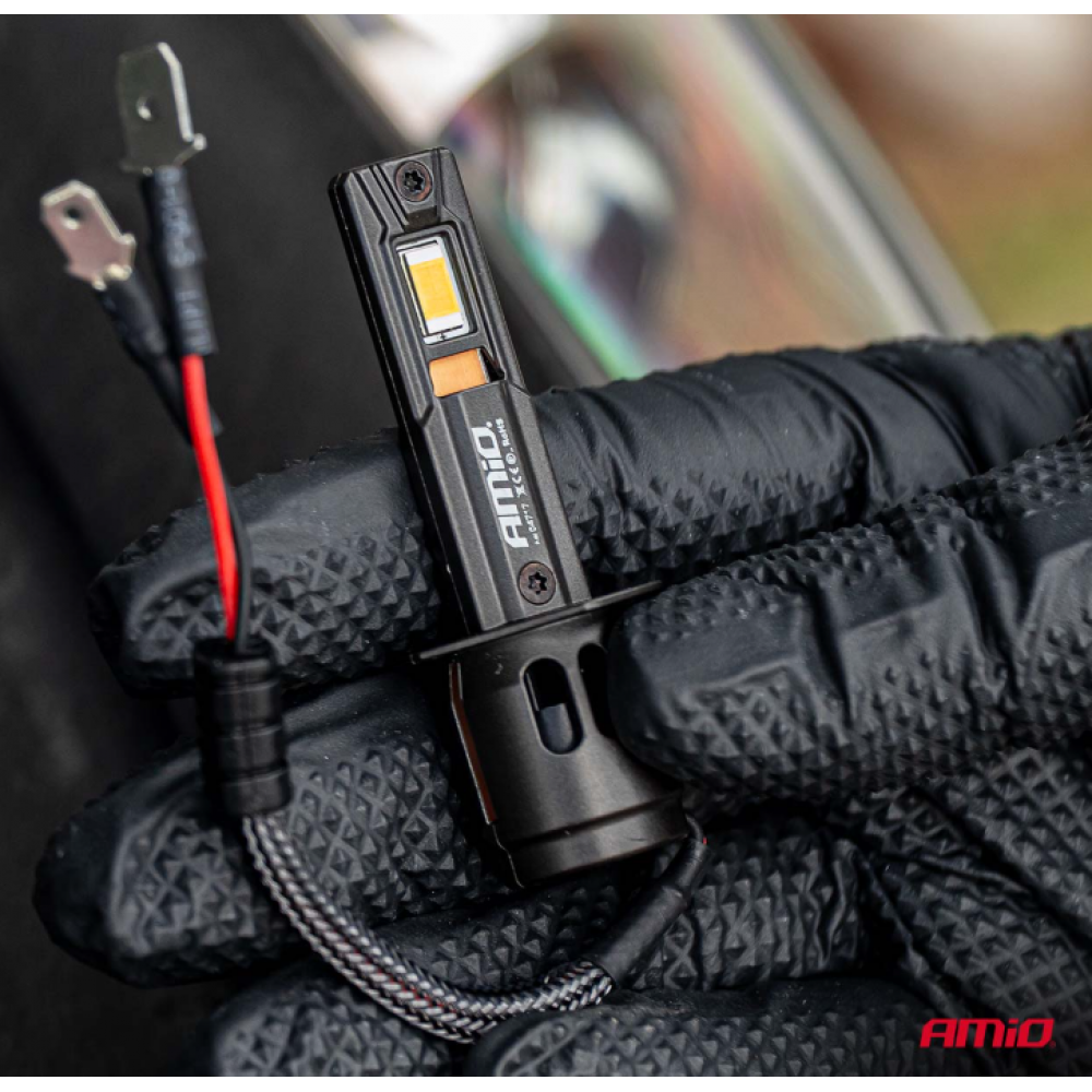 Auto LED spuldzes Series F25 PRO BLACK FULL CANBUS H1 68W 12V/24V AMIO 04717