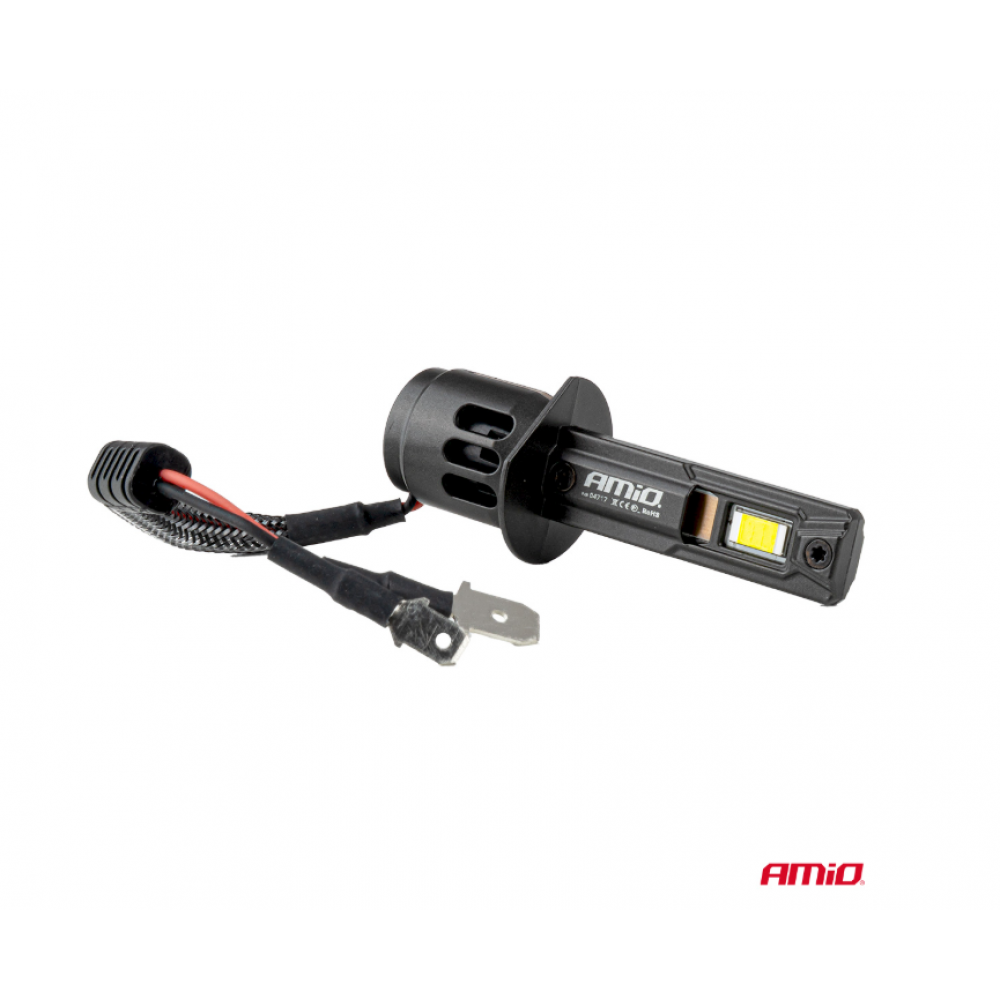 Auto LED spuldzes Series F25 PRO BLACK FULL CANBUS H1 68W 12V/24V AMIO 04717