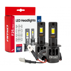 Autode LED-pirnid Series F25 PRO BLACK FULL CANBUS H3 68W 12V/24V AMIO 04718