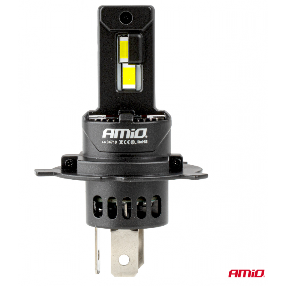 Car LED bulbs Series F25 PRO BLACK FULL CANBUS H4/H19 70W 12V/24V AMIO 04719